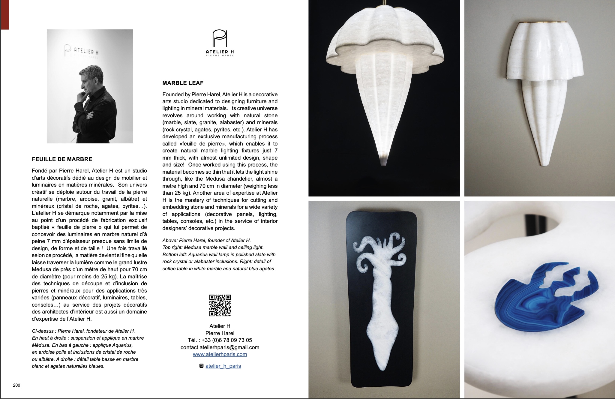 Pierre Harel dans le magazine des talents français Signature Singulieres